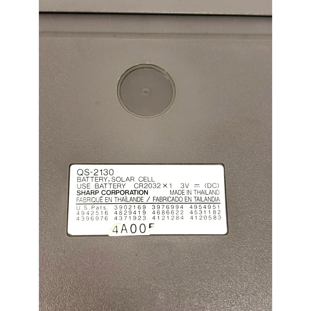 Sharp Compet QS-2130 12-Digit Desktop Calculator Solar Battery Office Accounting